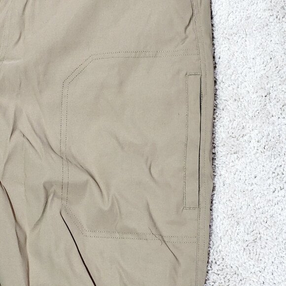 Eddie Bauer Fleece Tech Cargo Pant Men 38x30 Beige Straight Lined Utility - Picture 4 of 9